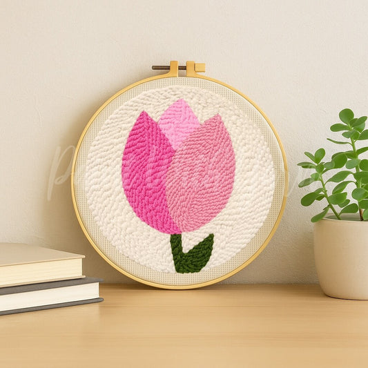 Pink Bloom Punch Needle Kit