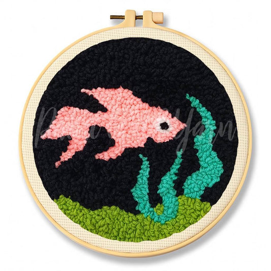 Pink Fish Punch Needle Kit