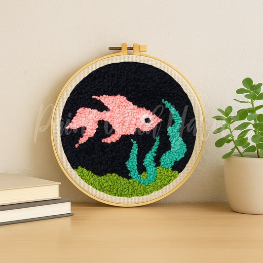 Pink Fish Punch Needle Kit