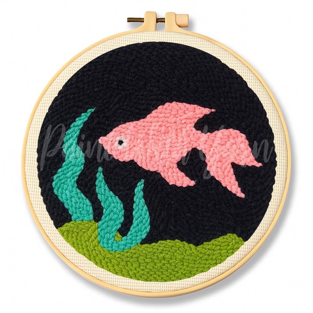 Pink Fish Punch Needle Kit