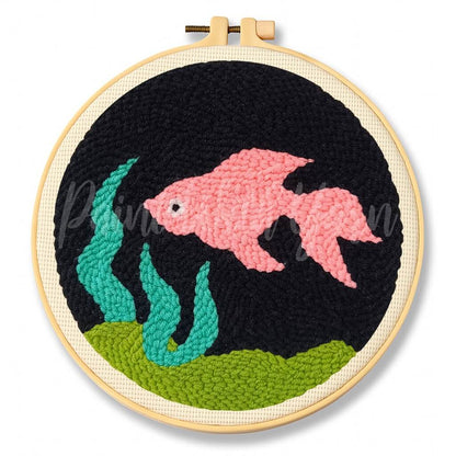 Pink Fish Punch Needle Kit