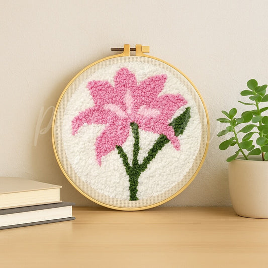 Pink Lily Punch Needle Kit