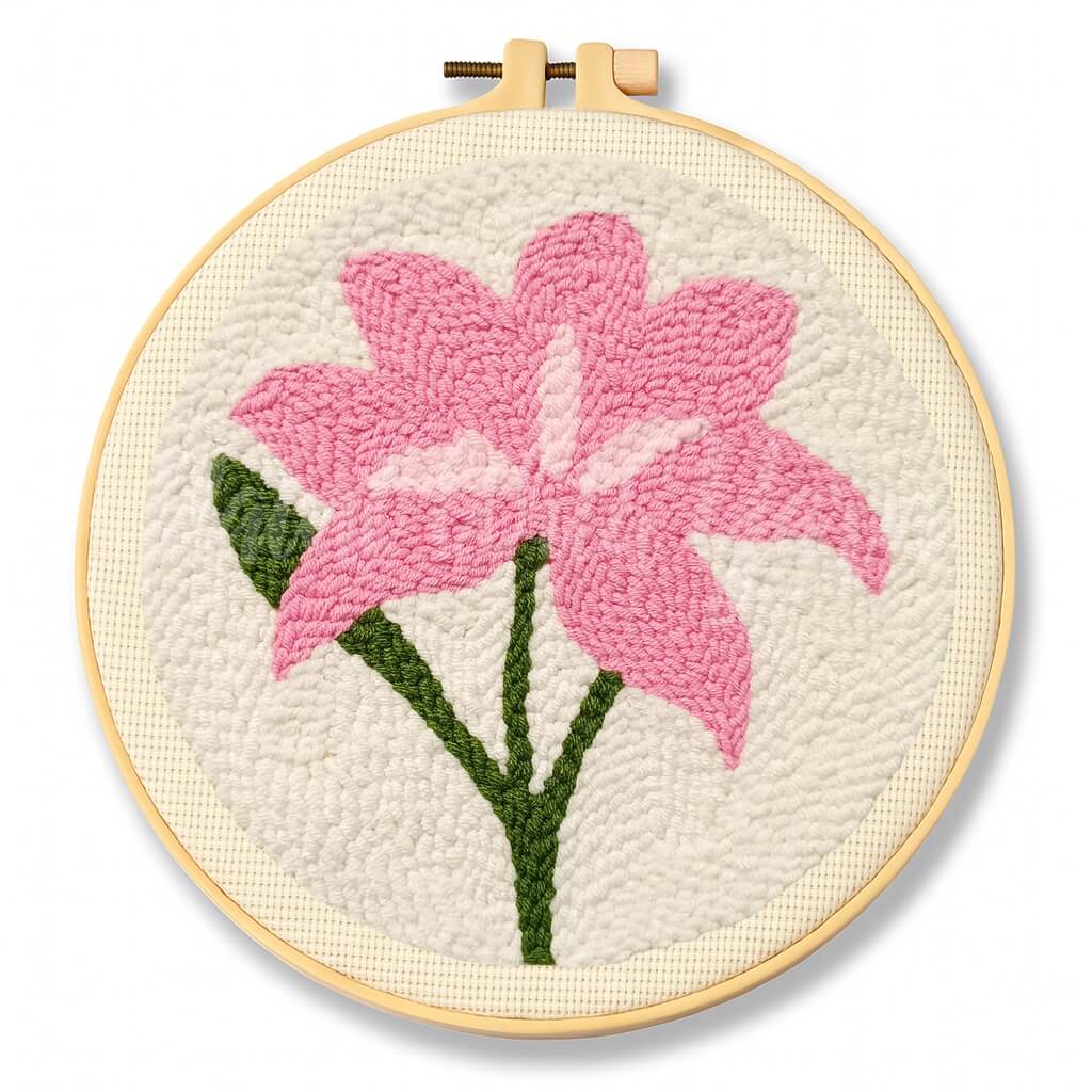 Pink Lily Punch Needle Kit
