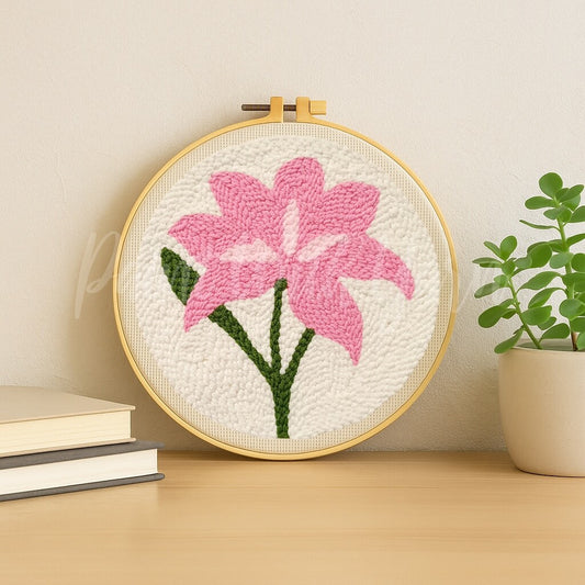 Pink Lily Punch Needle Kit