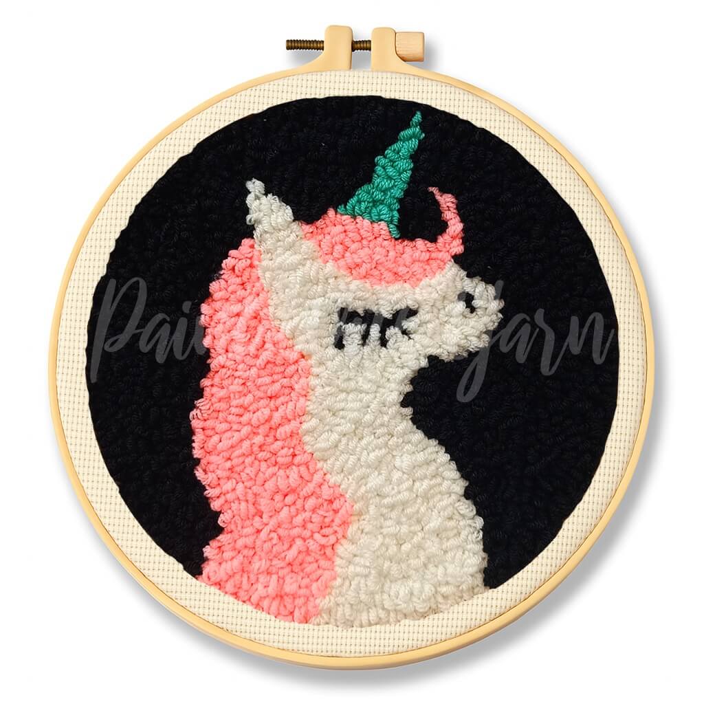 Pink Unicorn Punch Needle Kit