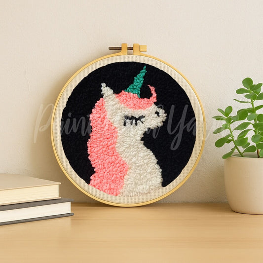 Pink Unicorn Punch Needle Kit