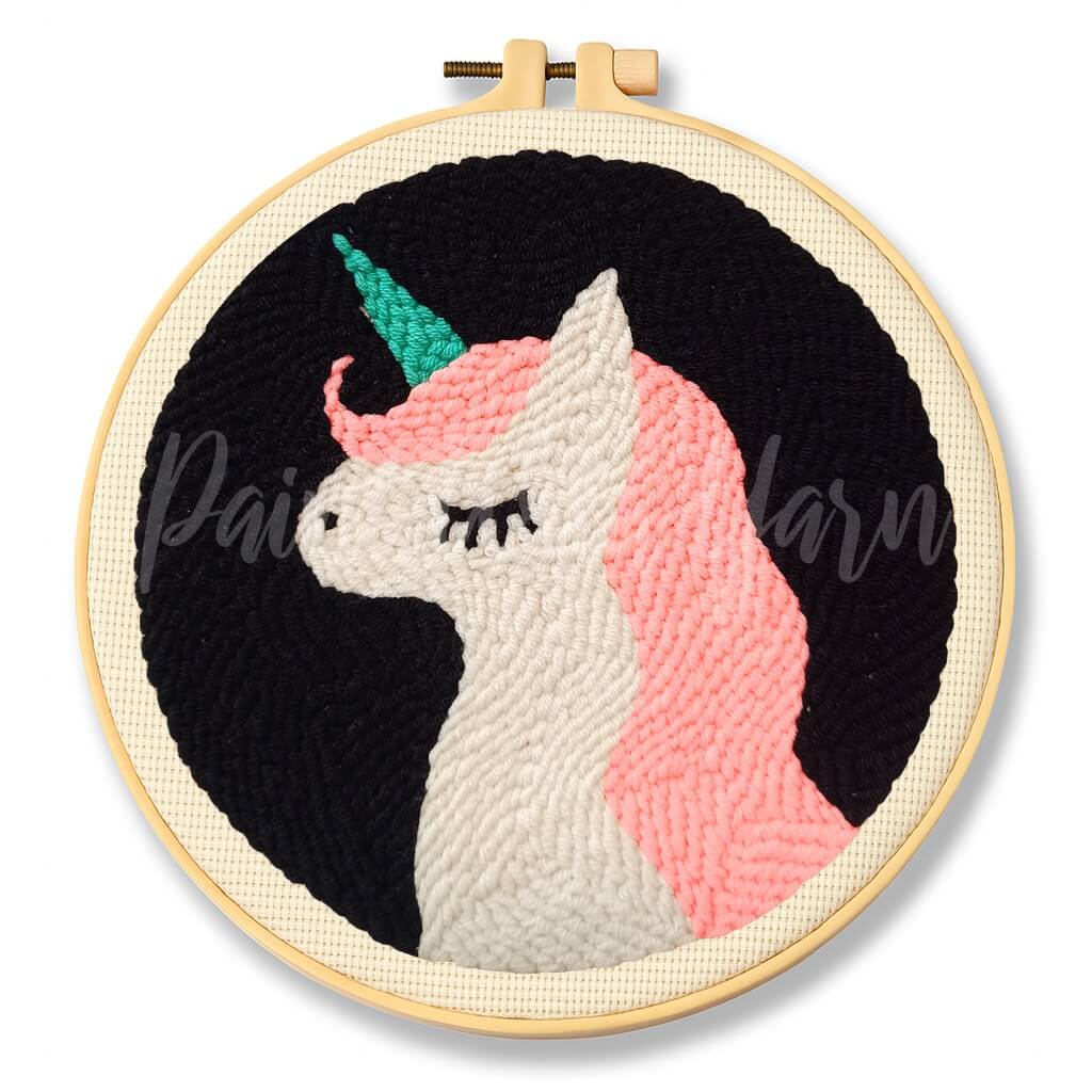 Pink Unicorn Punch Needle Kit
