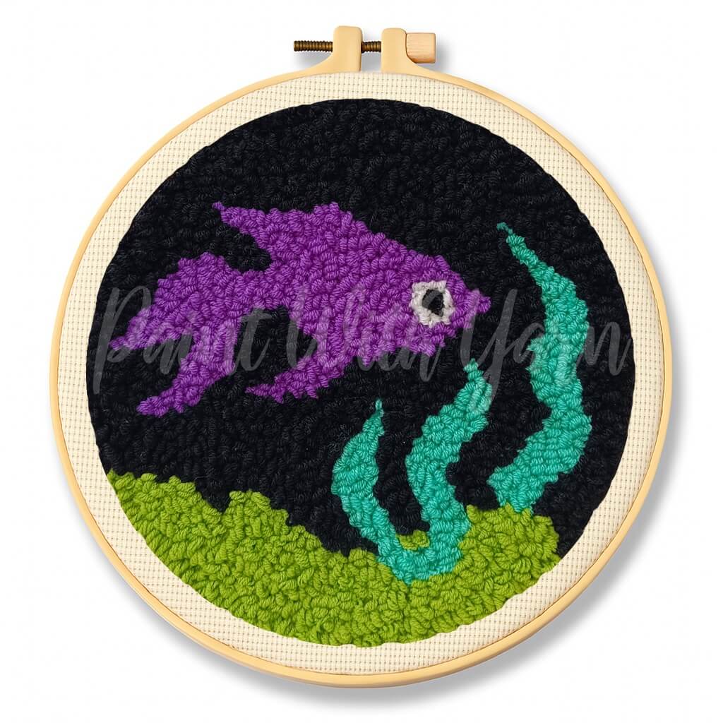 Purple Fish Punch Needle Kit