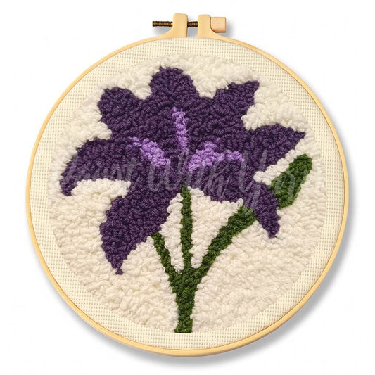 Purple Lily Punch Needle Kit