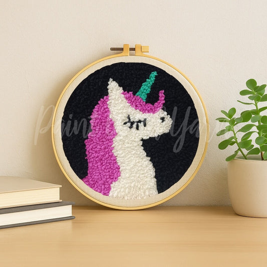 Purple Unicorn Punch Needle Kit