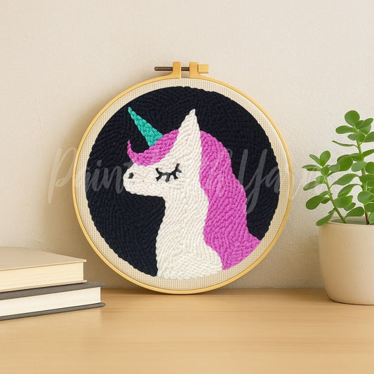 Purple Unicorn Punch Needle Kit