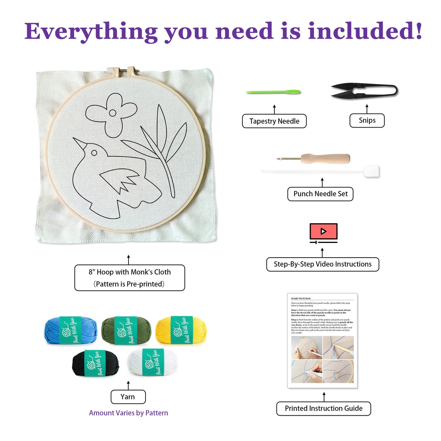 Spring Bluebird Punch Needle Kit