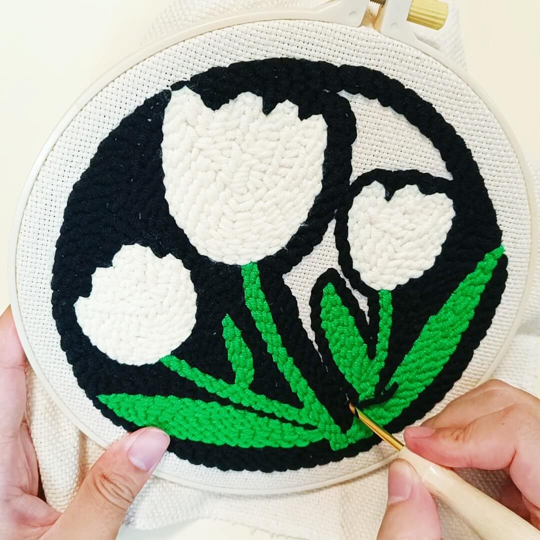Three Tulips Punch Needle Kit
