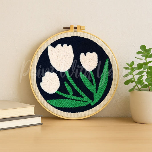 Three Tulips Punch Needle Kit