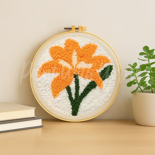 Yellow Lily Punch Needle Kit