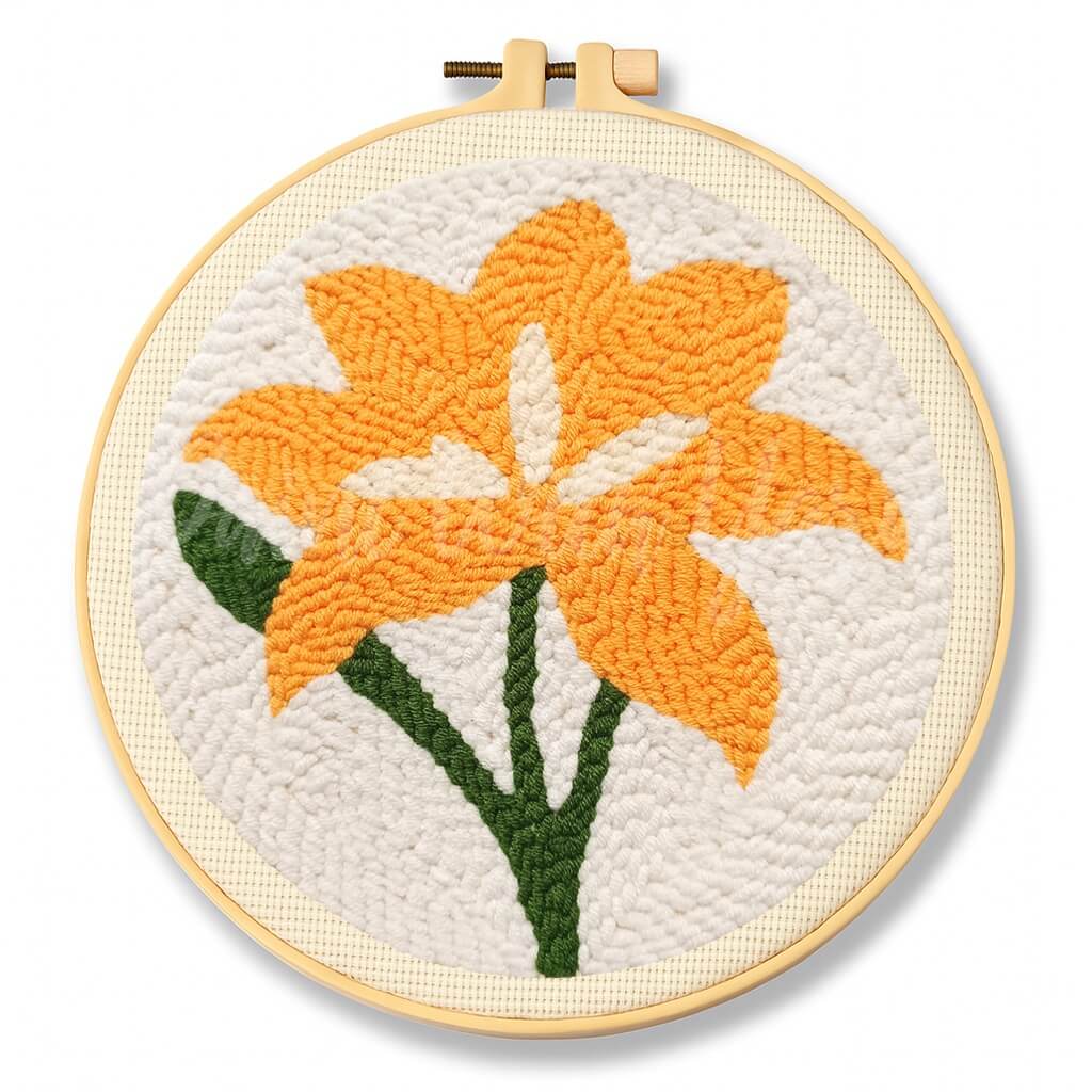 Yellow Lily Punch Needle Kit